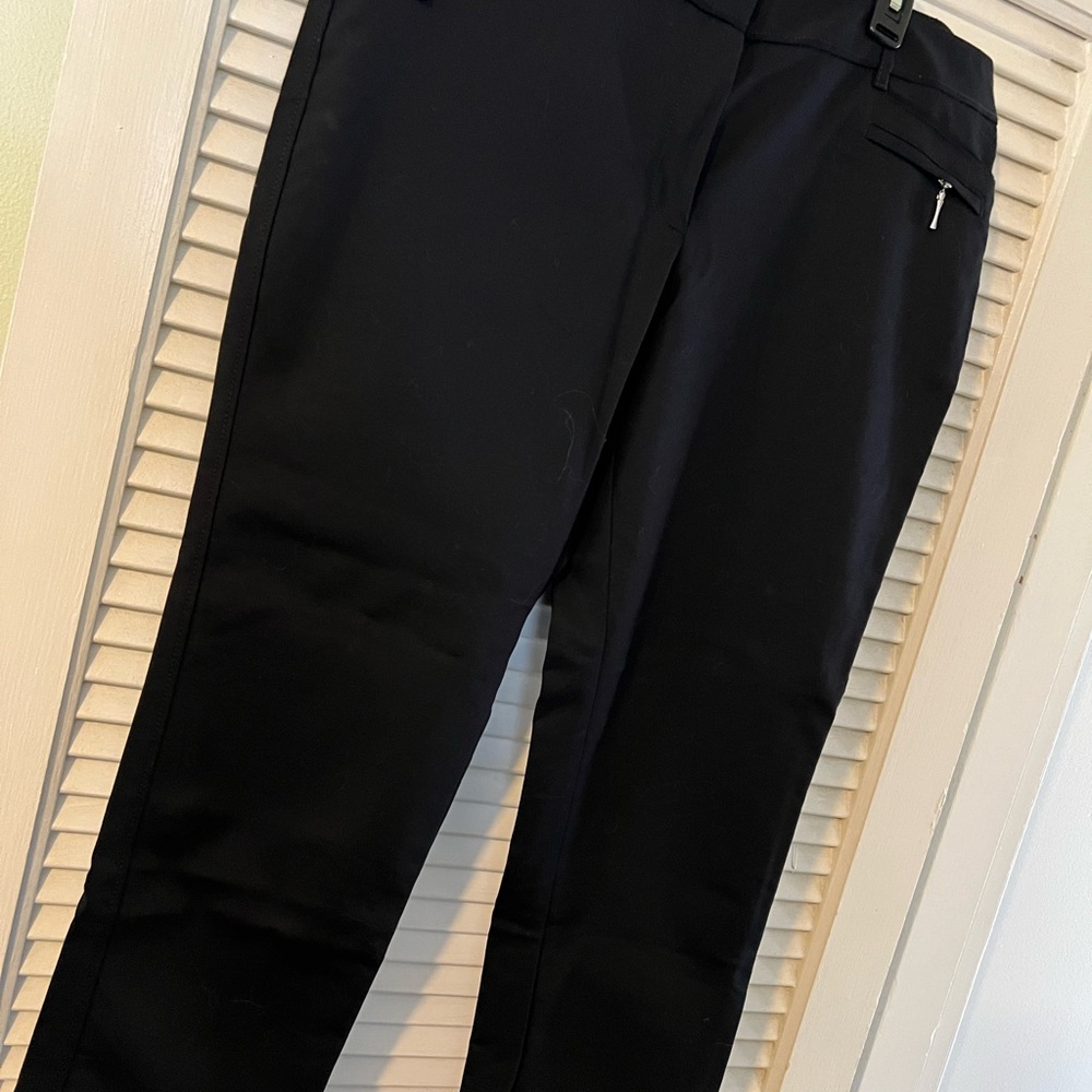 Black Dress Pants with Zipper Pocket